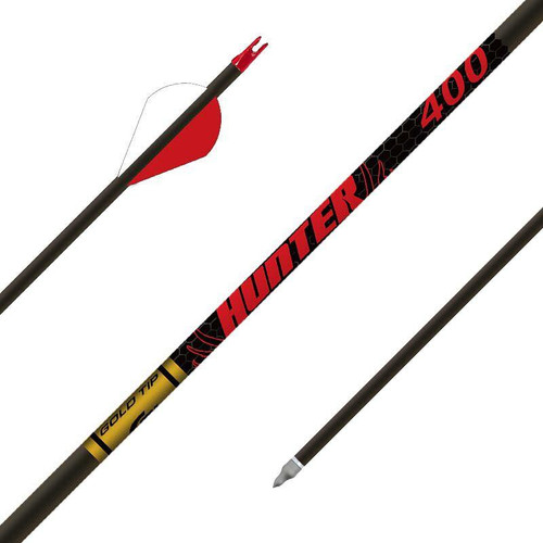 Gold Tip Hunter 400 Spine Arrows 2" Rapt-X Vanes 6PK