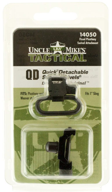 Uncle Mike's Picatinny Swivel Attachment Fixed QD with 1" Swivel Steel Black