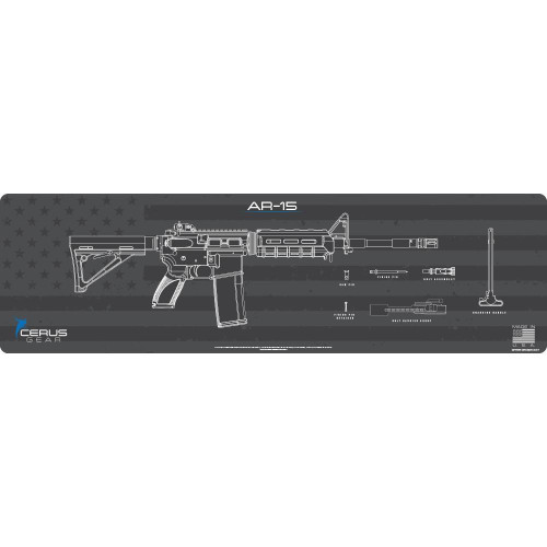 Cerus Gear ProMat AR-15 Gun Cleaning Mat 14" x 48" Grey