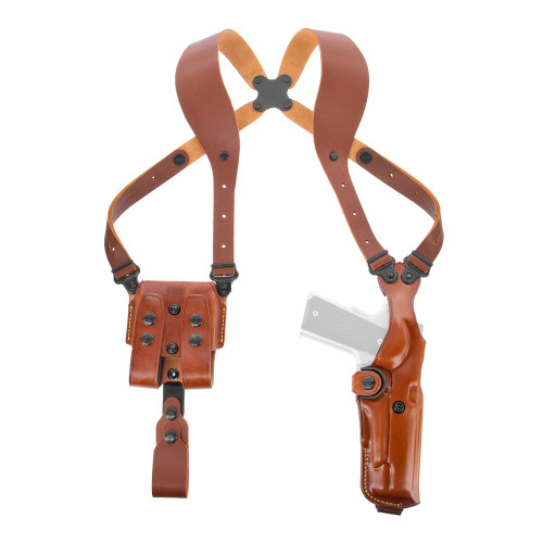 Galco Vertical Shoulder Holster Ambidextrous 1911 Government Leather Tan