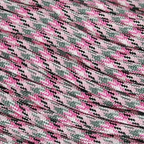 E.L. Wood Braiding Co. Inc. 550 Paracord - 100 ft Pink Camo