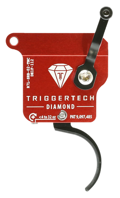 TriggerTech R7LSRB02TNC Curved Trigger Remington 700 Left Hand Single Stage