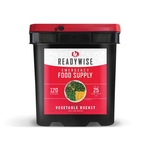 ReadyWise Freeze Dried Vegetable Bucket Freeze Dried Food 120 Serving