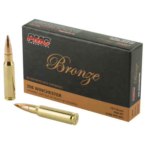 PMC 308 Winchester 147 Grain FMJ-BT Ammo Box of 20