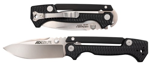 Cold Steel AD-15 Lite Pocket Knife 3.5" Drop Point AUS-10 Polished Blade Glass Reinforced Nylon (GRN) Handle Black