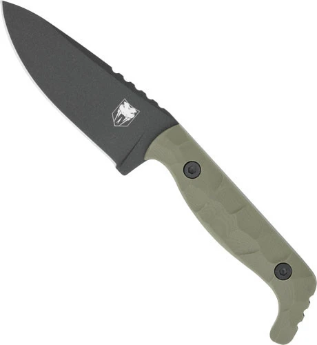Cobratec Knives Kingpin Fixed Blade Knife 4" D2 Steel OD Green Blade