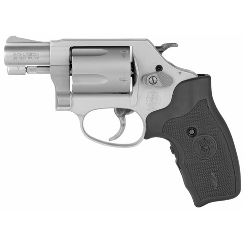 Smith & Wesson M637 .38 Spl Pistol 1.9" Barrel 5rd Silver with Black Crimson Trace Lasergrip