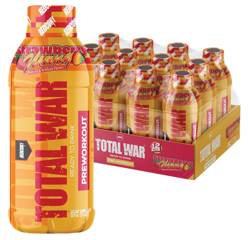 Redcon1 Total War Ready to Drink Strawberry Mango 12 Pack