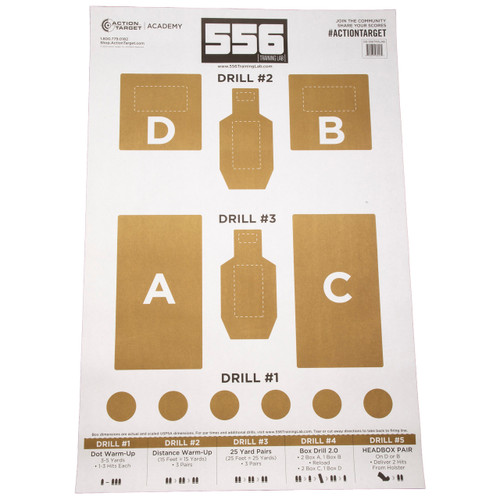 Action Target 556 Training Lab CRM Targets 100 Pack
