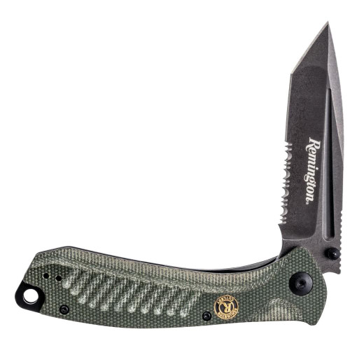 Remington EDC Folding Knife 5" Tanto Blade Green