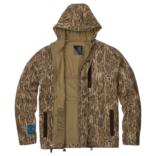 Browning Men's Hydro Fleece Jacket Mossy Oak Bottomland XL
