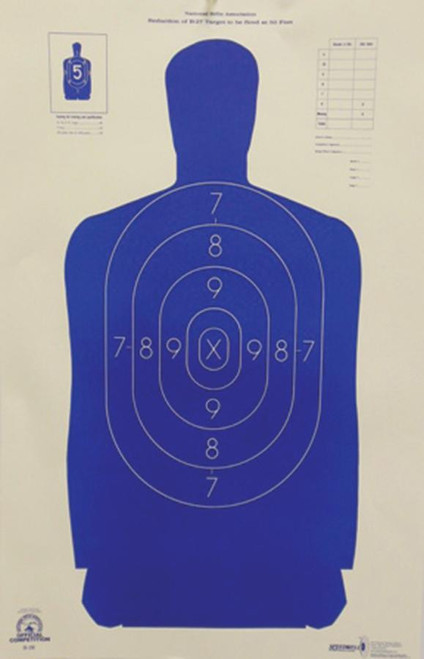 Speedwell Targets Police Qualification Silhouette Reduced 50 ft 14 x 21.5