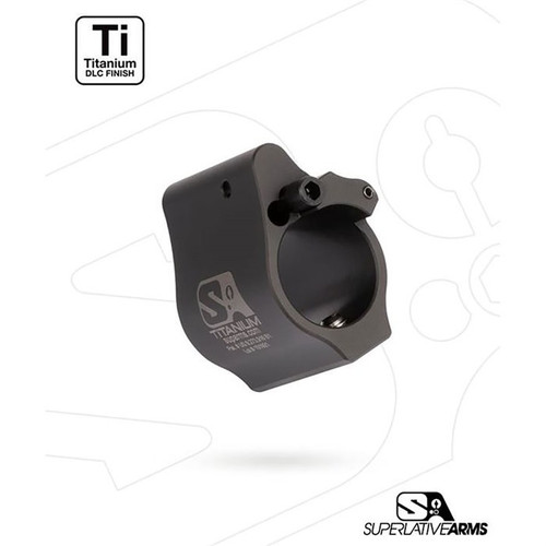 Superlative Arms AR-15 Solid Adjustable Gas Block 0.875 Inch Black