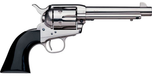 Taylor's & Company 1873 Cattleman 44-40 Revolver 4.75" Nickel Barrel 6 Round Black Polymer Grip