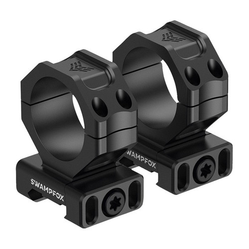 Swampfox Optics Freedom Rings II 30mm Scope Rings 1.1 Inch 0 MOA Black