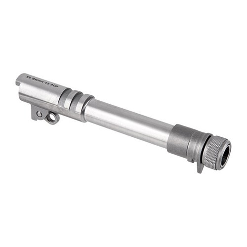 Ed Brown Barrel with Bushing 1911 Government 45 ACP 1 in 16" Twist 5.5" Semi-Drop-In .578"-28 Threaded Muzzle with Thread Protector Stainless Steel