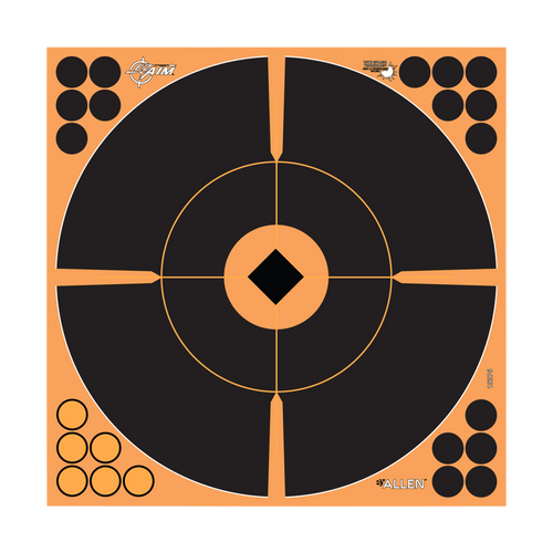 Ez-Aim 15376 Splash Reactive Paper Target 12 Inch Black Orange 12 Pack