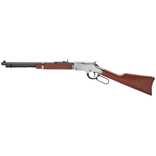 Henry Golden Boy Silver Compact Lever Action Rifle 22 Long Rifle 17" Nickel Barrel Walnut Stock