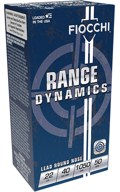 Fiocchi Performance Shooting Dynamics .22 LR Ammo 40 Grain LRN Box of 50