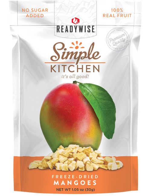 Readywise SK05911 Simple Kitchen Mango Freeze Dried Fruit 1 Serving Pouch 6 Per Case Readywise SK05911 Simple Kitchen Mango Freeze Dried Fruit 1 Serving Pouch 6 Per Case