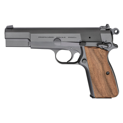 Springfield Armory SA-35 9mm Luger Pistol 4.7" Barrel 15+1 Round Blued Slide Brown Grip Blued Frame - Image 1