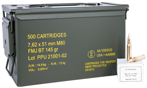Trz Trading Inc. PPU Rangemaster 7.62x51 Ammo 145 Grain FMJBT Box of 500
