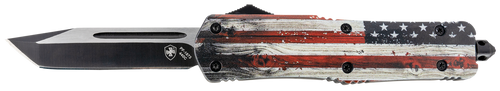 Templar Knife Large Knife 3.5 Inch Tanto Blade Wood US Flag