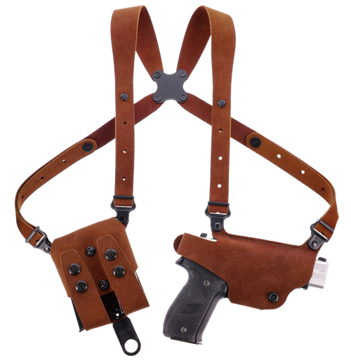Galco Classic Lite 2.0 Shoulder Holster Right Hand Ruger EC9S, LC380, LC9, LC9S Leather Brown