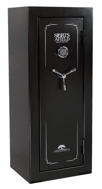 Sports Afield Preserve Gun Safe 24 Gun Black 59x24x20
