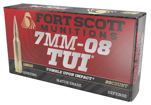 Fort Scott Munitions TUI 7mm-08 Remington Ammo 120 Grain Solid Lead Free Box of 20
