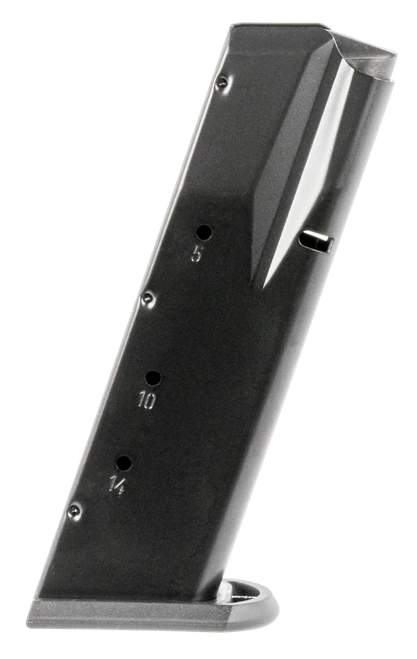 Mec-Gar Magazine EAA Witness, Tanfoglio Large Frame 40 S&W 14-Round Steel Anti-Friction Black
