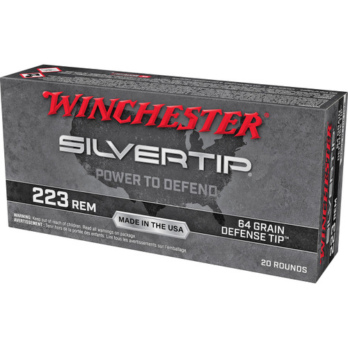Winchester Silvertip 223 Remington Ammo 64 Grain Polymer Tip Box of 20