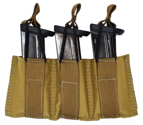 Tac Shield T3608CY Triple Pistol Magazine Pouch Coyote
