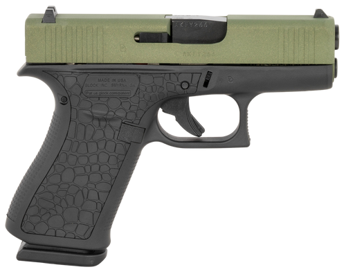 Glock G43X 9mm Pistol 3.41" Barrel 10+1 Round Cerakote (Silver Slide, Bayou Edition)