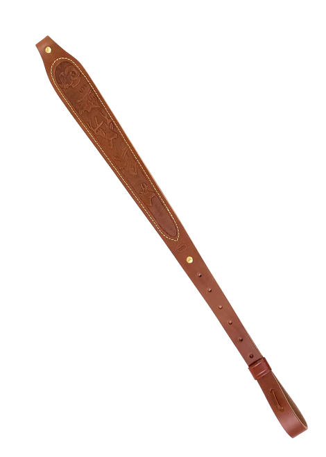 Hunter Safari Cobra Sling Game Design Fits 1" Sling Swivels Padded Suede-Lined Leather Brown