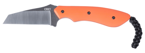 CRKT S.P.I.T Fixed Blade Knife 2.29" Reverse Tanto 8Cr13MoV Stonewashed Blade G-10 Handle Orange