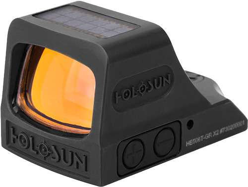 Holosun HE508T-GR-X2 Elite Reflex Red Dot Sight 1x Selectable Green Reticle Solar/Battery Powered Titanium Matte Black