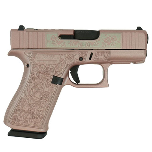 Glock 43X Glock & Roses 9mm Luger Pistol 3.4" Barrel 10+2 Round Pink