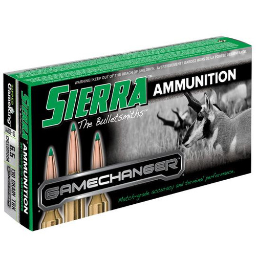 Sierra GameChanger 6.5 Creedmoor Ammo 130 Grain 20 Count Sierra GameChanger 6.5 Creedmoor Ammo 130 Grain 20 Count