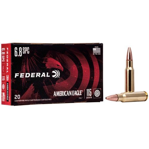 Federal American Eagle 6.8 SPC Ammo 115 Grain Full Metal Jacket Box of 20