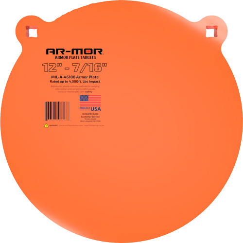 7/16" THICK STEEL ORANGE ROUNDAR-MOR 12" MIL41600 STEEL GONG 7/16" THICK STEEL ORANGE ROUNDAR-MOR 12" MIL41600 STEEL GONG