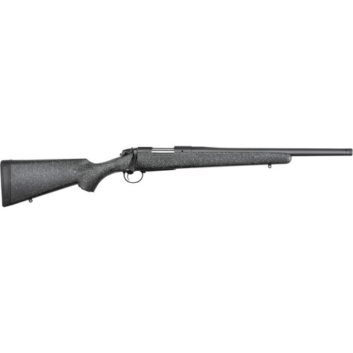 Bergara B-14 Ridge Bolt Action Rifle 7mm-08 Remington 22" Cerakote Black Threaded Barrel Blued Frame Black/Gray Field Stock