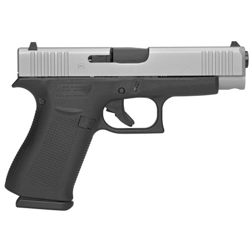 Glock 48 Compact Handgun 9mm Luger 10/rd Magazines (2) 4.17" Barrel Black Austria REFURBISHED (Slimline Design, GLOCK Marksman Barrel)