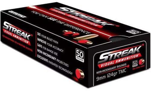 Streak 9mm 124 Grain TMC Ammo Box of 50