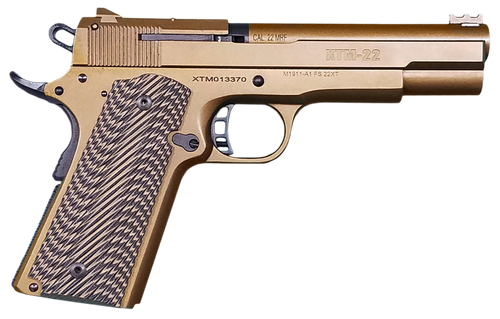 Armscor Rock Island 56792 XT .22 WMR Pistol 5" Barrel 14+1 Round Burnt Bronze Slide Brown Grip