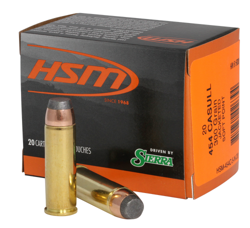 HSM Ammo 454 Casull Ammo 300 Grain Jacketed Soft Point Box of 20
