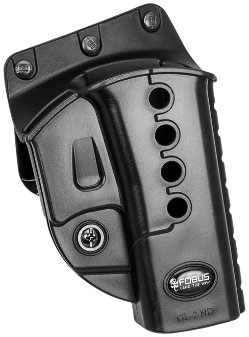 Fobus GL2E2BH Passive Retention OWB Holster Right Hand Glock 17/19/26/33/34 Polymer Black
