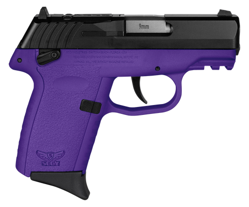 SCCY CPX-1 9mm Luger Pistol 3.1" Barrel 10+1 Round Black Slide Purple Frame (Includes Trigger Guard Lock)