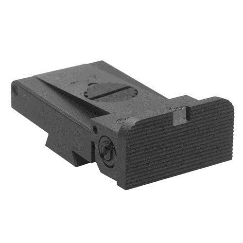 Kensight Adjustable Rear Sight 1911 LPA TRT Cut Steel Black Rounded Blade Fully Serrated