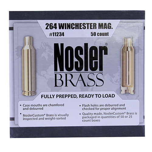 Nosler Custom 264 Winchester Magnum Brass Box of 50